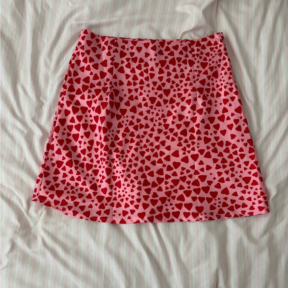 Princess Polly Heart Print Skirt